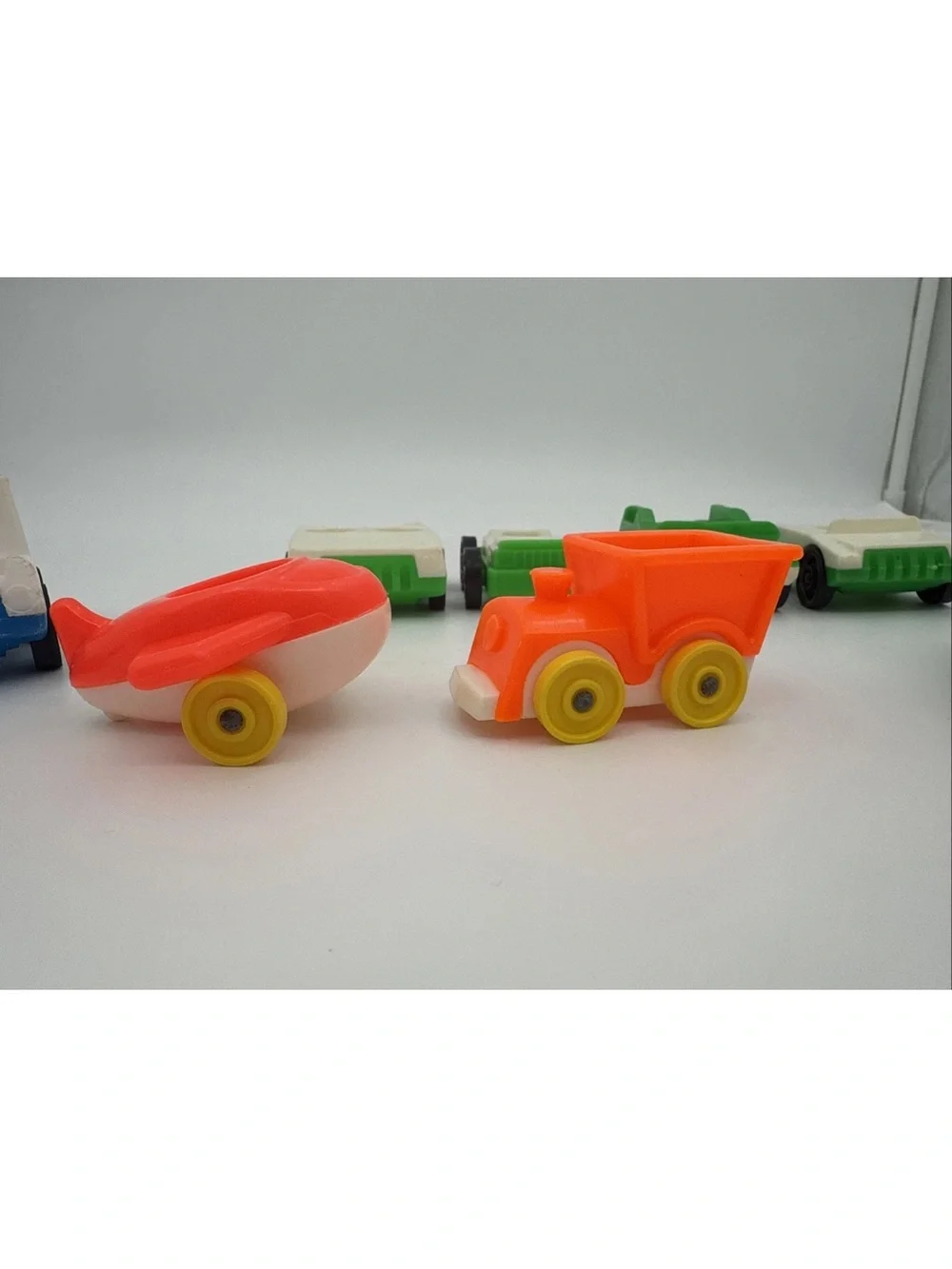 Vintage Fisher Price Little People Vehicles Jeep Plane Train Cars Toy Lot Of 9